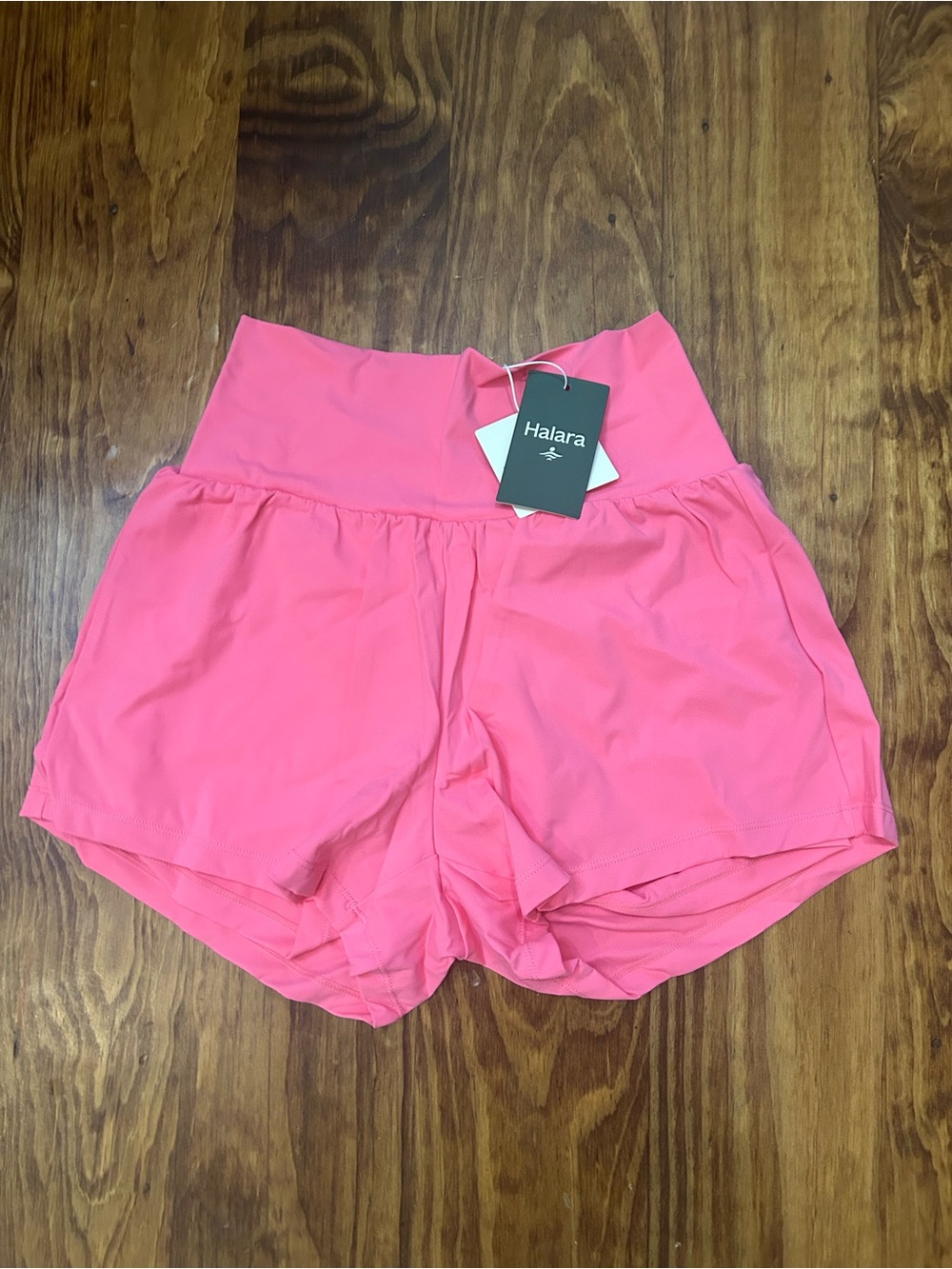 HALARA Pink High-Waist Athletic Shorts